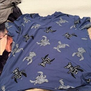 Disney Blue Graphic SS T-Shirt with Stitch-XXL